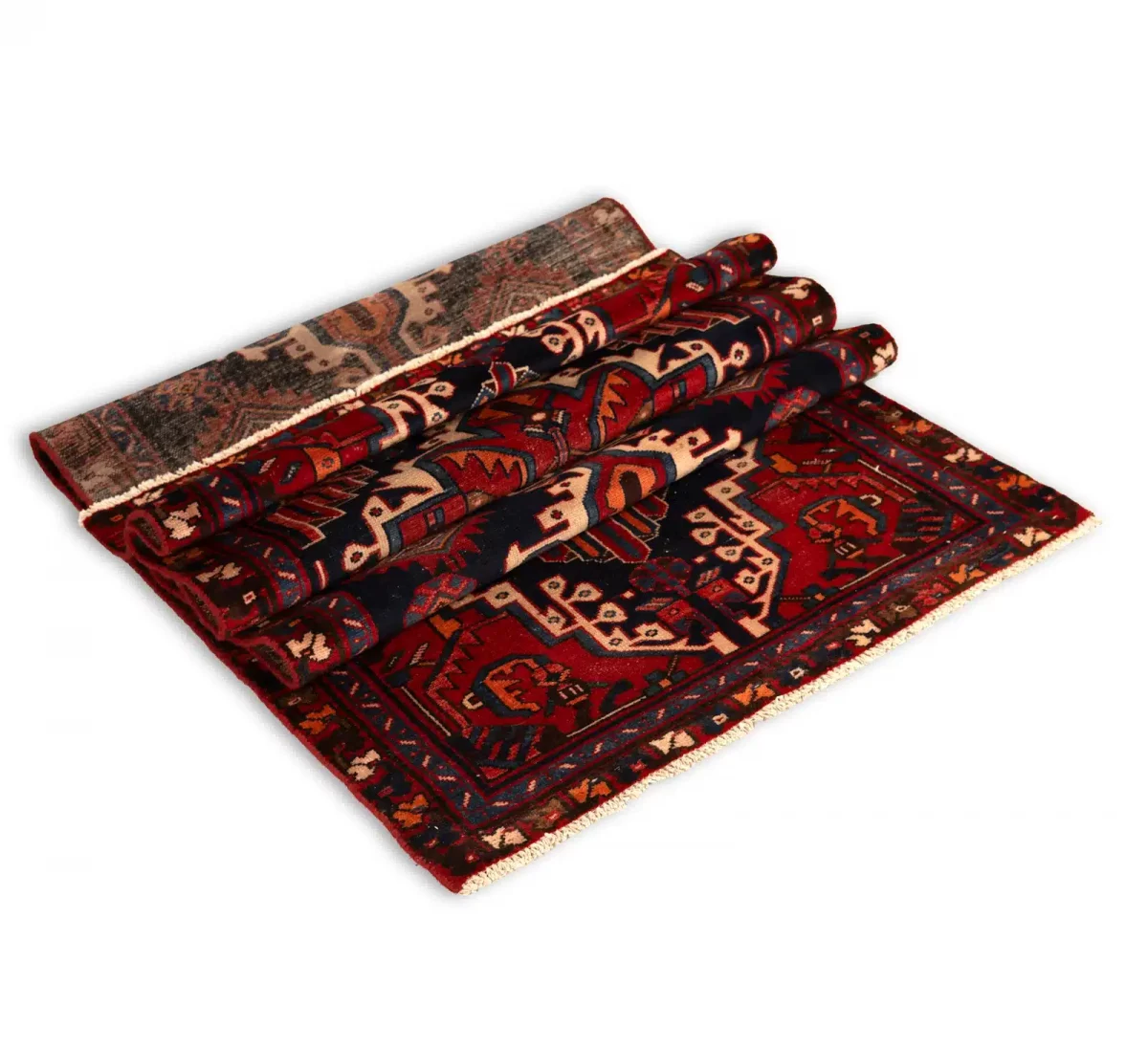 Hand Knotted Ardebil Rug – 330 × 108 cm – Red - Image 2