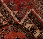 Hand Knotted Hamedan Rug – Geometric Pattern – 305 × 215 cm – Red - Image 2