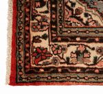 Hand Knotted Hamedan Rug – Geometric Pattern – 305 × 215 cm – Red - Image 5