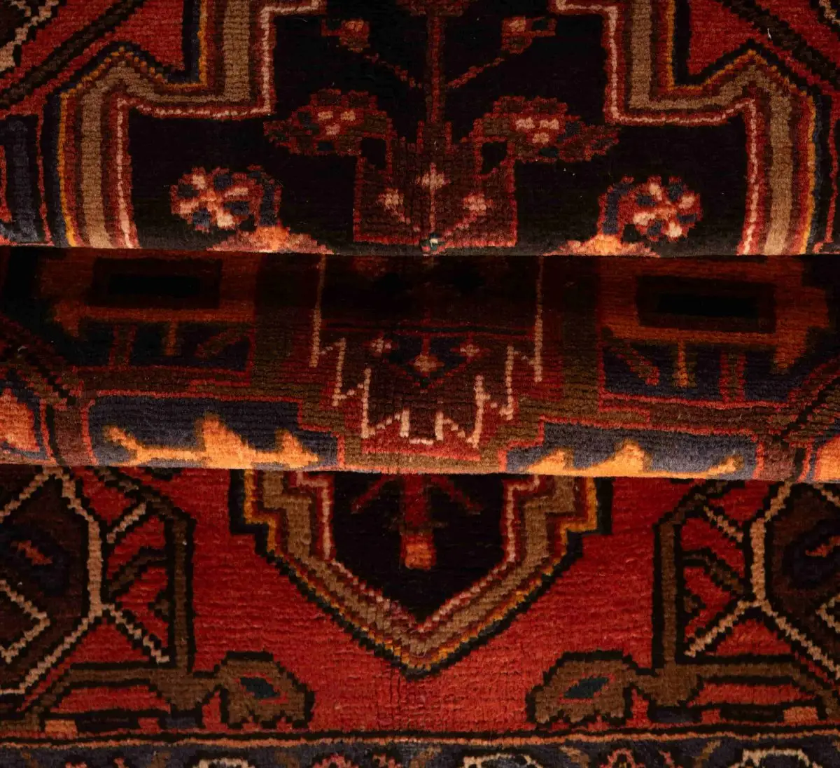 Hand Knotted Hamedan Rug – 196 × 90 cm – Red - Image 4