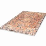 Hand Knotted Mahal Rug – Floral Pattern – 225 × 134 cm – Red