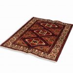 Hand Knotted Nomad Rug – Tribal Pattern – 154 × 103 cm – Multicolor
