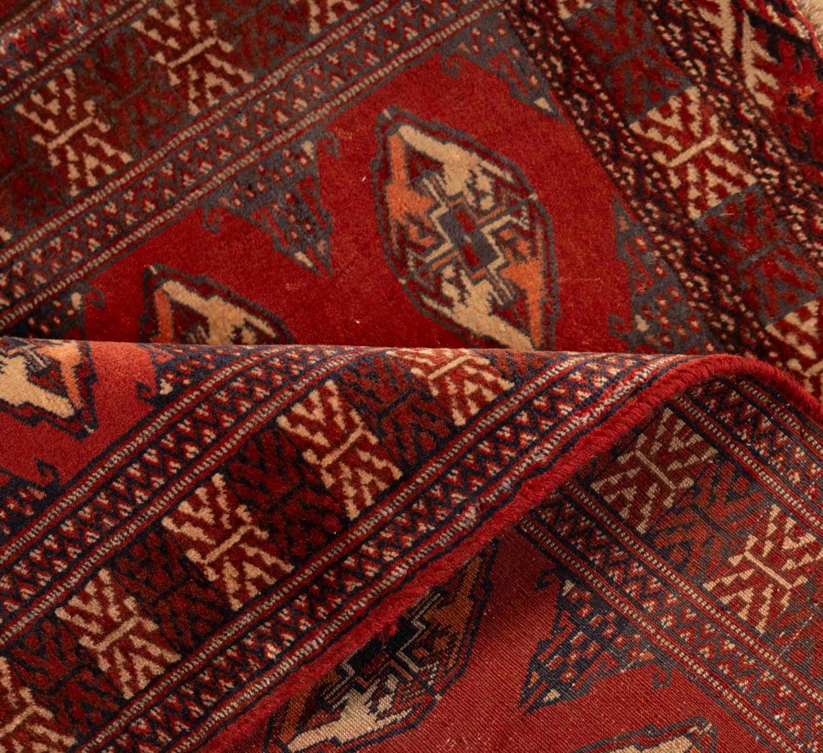 Hand Knotted Balouch Rug – Tribal Pattern – 125 × 96 cm – Red - Image 2