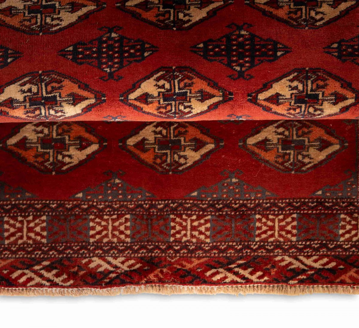 Hand Knotted Balouch Rug – Tribal Pattern – 125 × 96 cm – Red - Image 3
