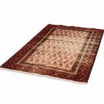 Hand Knotted Torkaman Rug – Geometric Pattern – 190 × 122 cm – Red