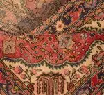 Hand Knotted Hamadan Rug – Geometric Pattern – 145 × 100 cm – Red - Image 4