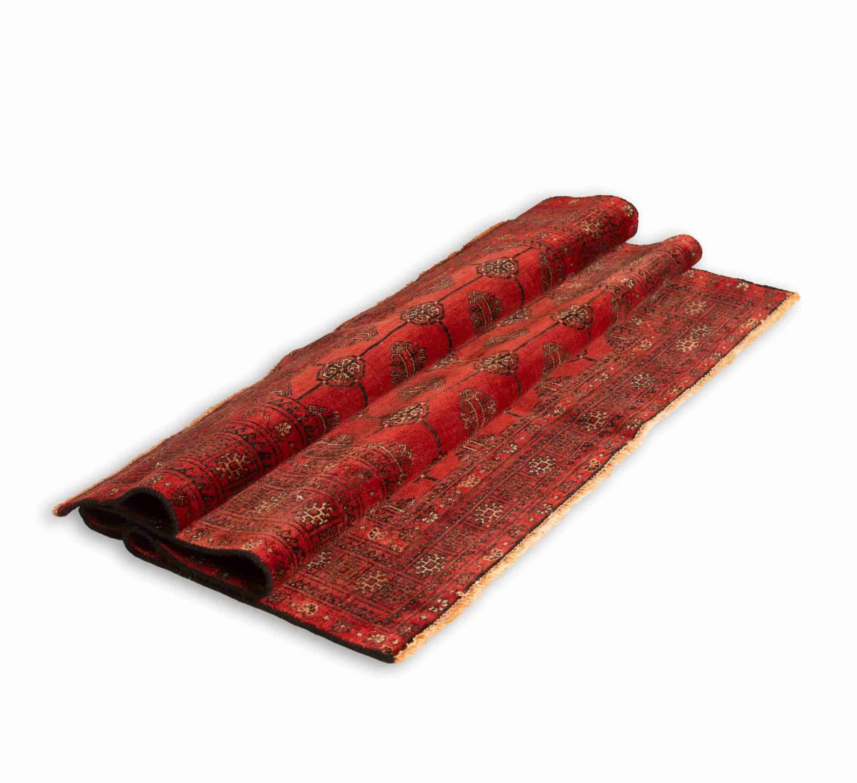 Hand Knotted Balouch Rug – Tribal Pattern – 181 × 127 cm – Red - Image 2
