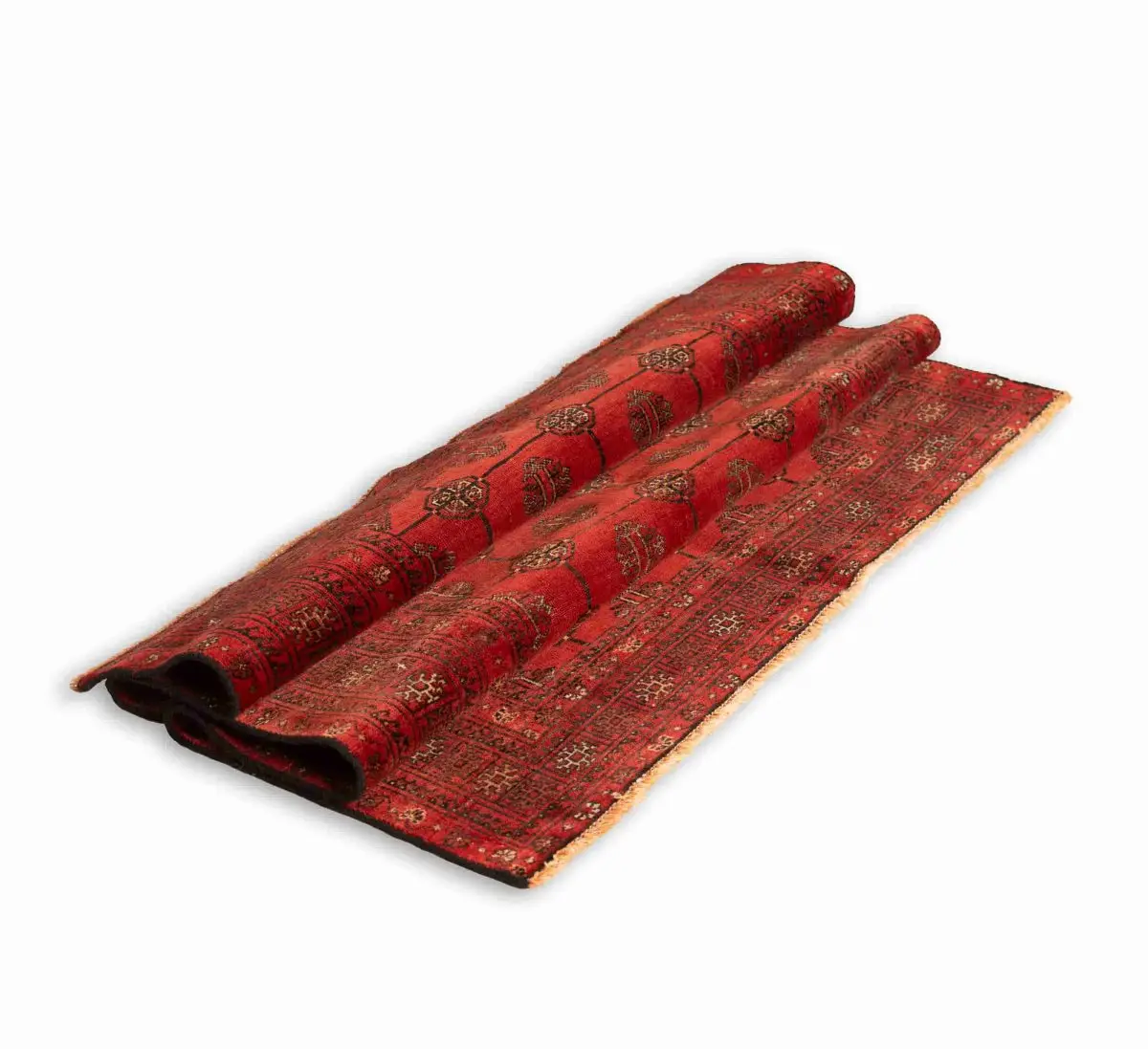 Hand Knotted Balouch Rug – Tribal Pattern – 181 × 127 cm – Red - Image 2