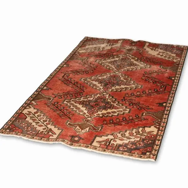 Hand Knotted Hamadan Rug – 173 × 105 cm – Red