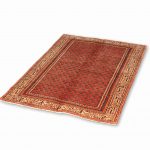 Hand Knotted Arak Rug – Floral Pattern – 150 × 100 cm – Red