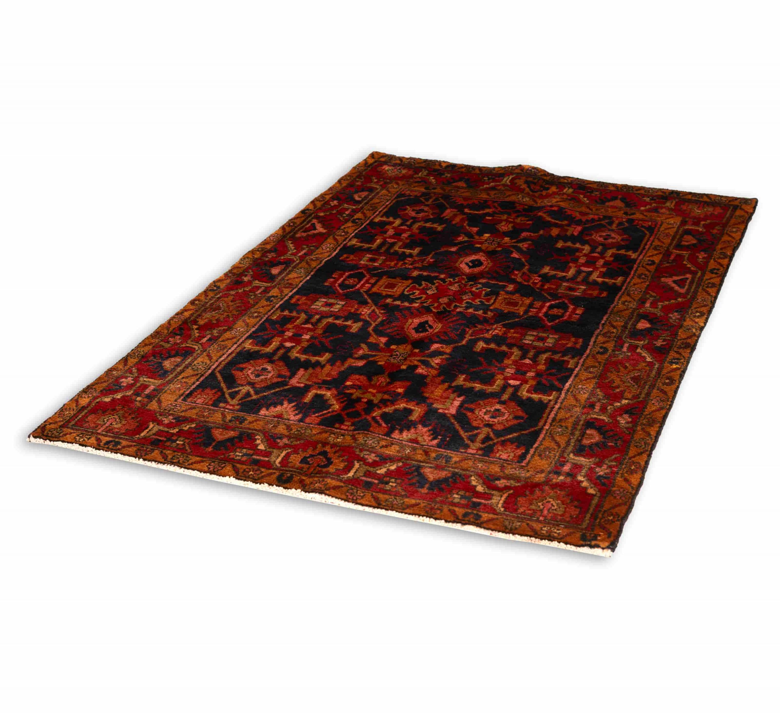 DSC01024-Edit.jpg Hand Knotted Nahavand Rug – Geometric Pattern – 197 × 135 cm – Red - Image 1