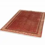 Hand Knotted Sarough Rug – Floral Pattern – 208 × 125 cm – Red