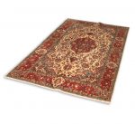 Hand Knotted Tabriz Rug – Medallion Pattern – 225 × 128 cm – Multicolor
