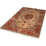 Hand Knotted Tabriz Rug – Medallion Pattern – 225 × 128 cm – Multicolor