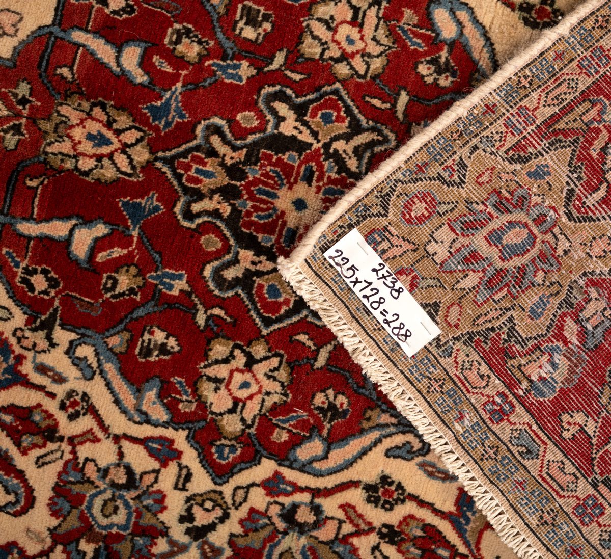 Hand Knotted Tabriz Rug – Medallion Pattern – 225 × 128 cm – Multicolor - Image 4