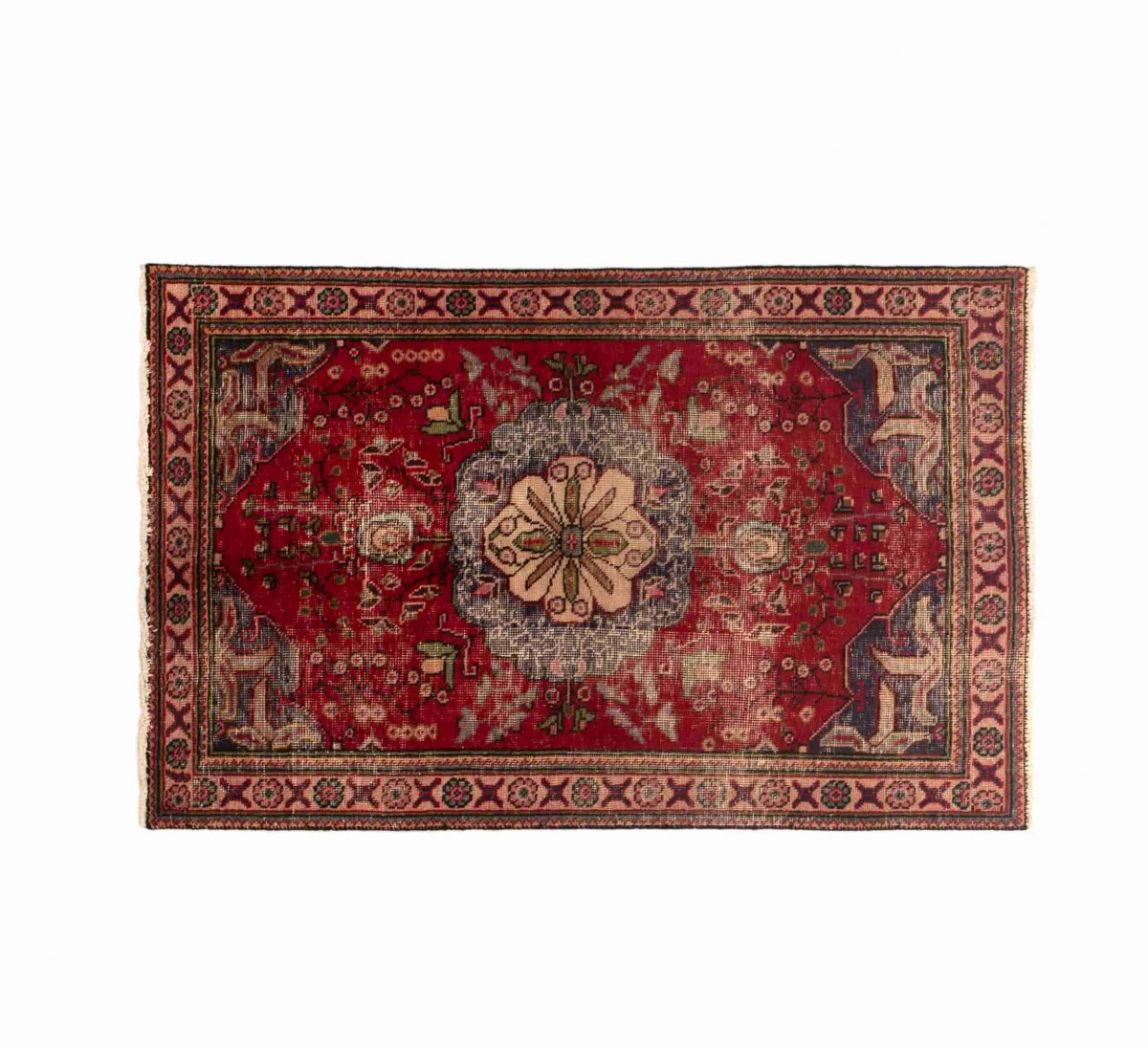 Hand Knotted Tabriz Rug – Medallion Pattern – 154 × 100 cm – Multicolor - Image 5