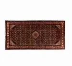 Hand Knotted Hossein Abad Rug – Geometric Pattern – 313 × 156 cm – Red - Image 6
