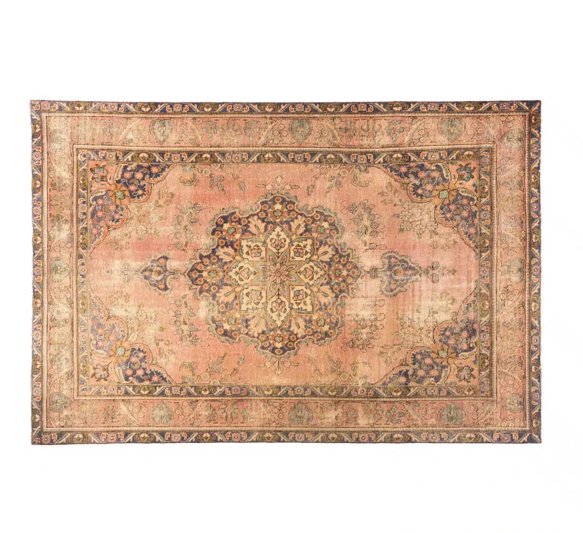 Hand Knotted tabriz Rug – Medallion Pattern – 292 × 196 cm – Multicolor - Image 2