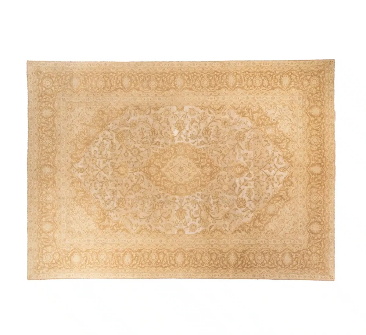 Hand Knotted Kashan Rug – Medallion Pattern – 340 × 243 cm – Red - Image 5