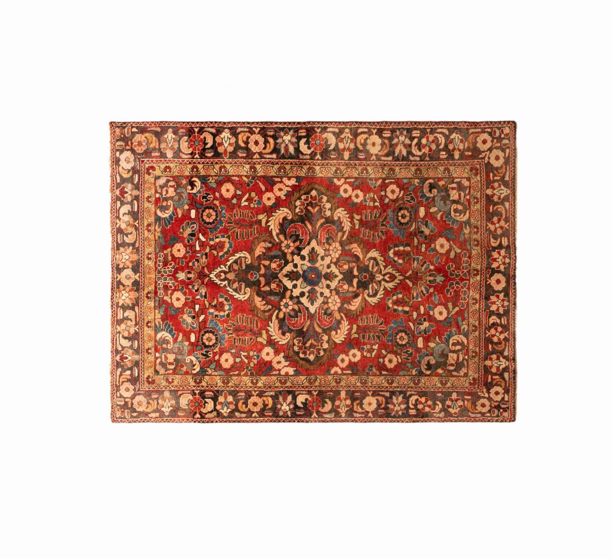 Hand Knotted Bakhtiar Rug – Geometric Pattern – 208 × 155 cm – Multicolor - Image 3