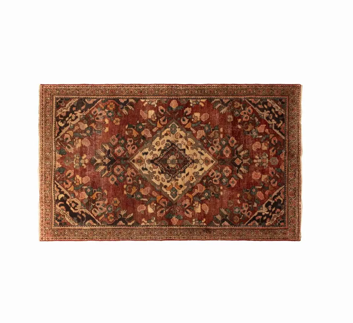 Hand Knotted Mahal Rug – 210 × 125 cm – Red - Image 5