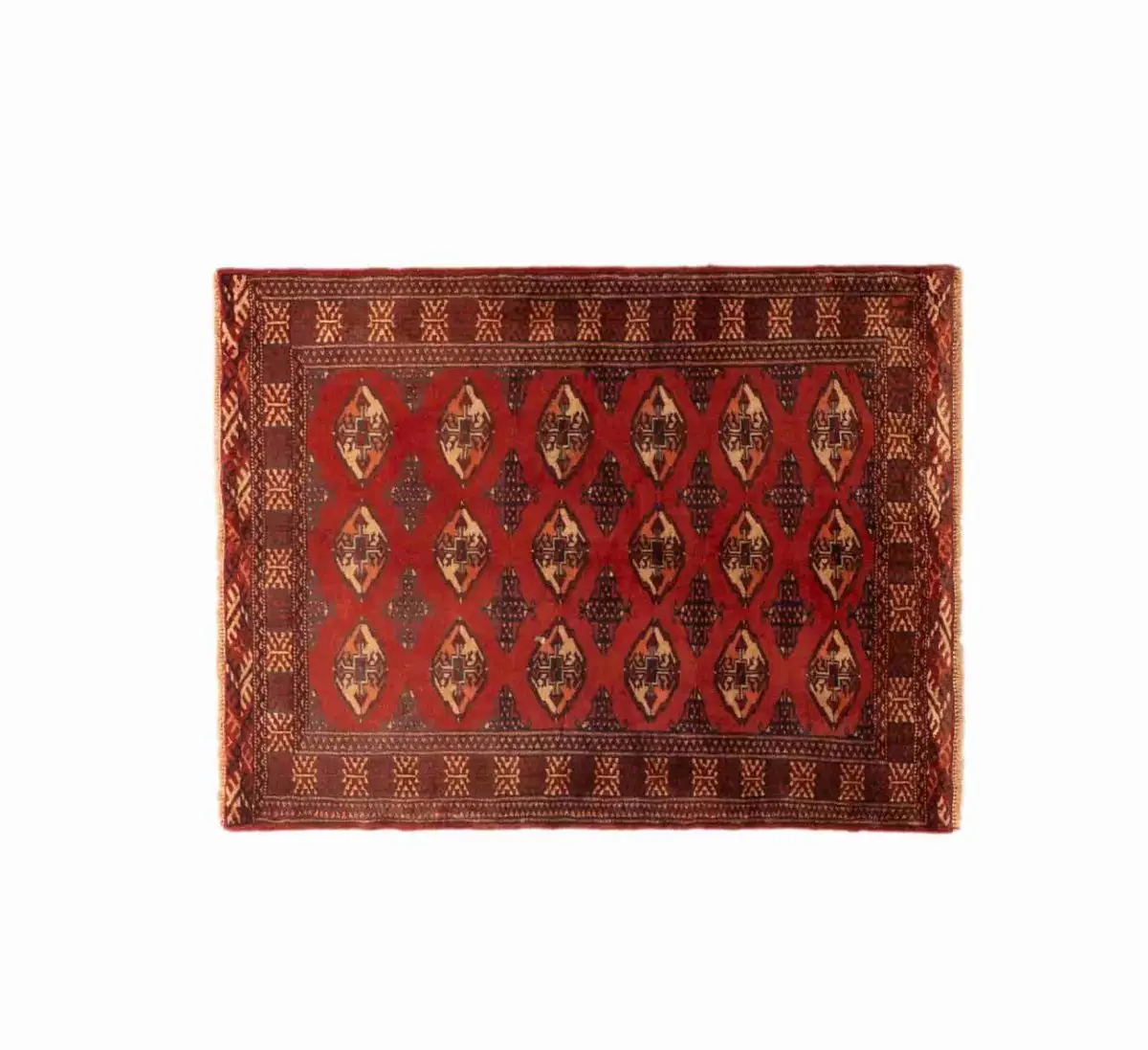 Hand Knotted Balouch Rug – 125 × 96 cm – Red - Image 5