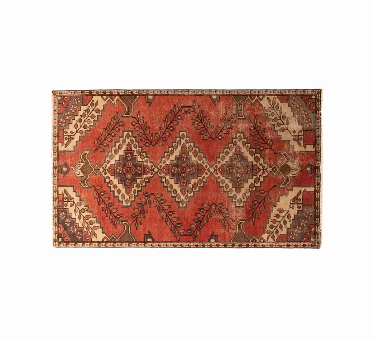 Hand Knotted Hamadan Rug – 173 × 105 cm – Red - Image 2