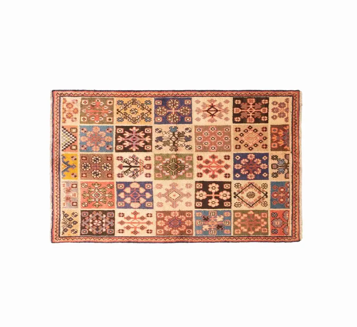 Hand Knotted Mahal Rug – Floral Pattern – 180 × 125 cm – Red - Image 5