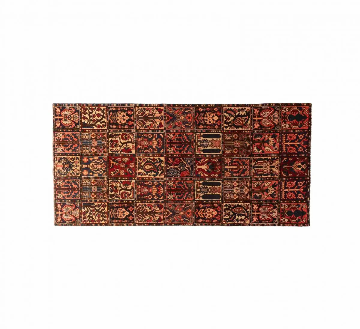 Hand Knotted Bakhtiar Rug – Geometric Pattern – 240 × 112 cm – Multicolor - Image 6