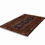 Hand Knotted Ardebil Rug – Geometric Pattern – 200 × 130 cm – Red