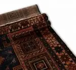 Hand Knotted Ardebil Rug – Geometric Pattern – 200 × 130 cm – Red - Image 4