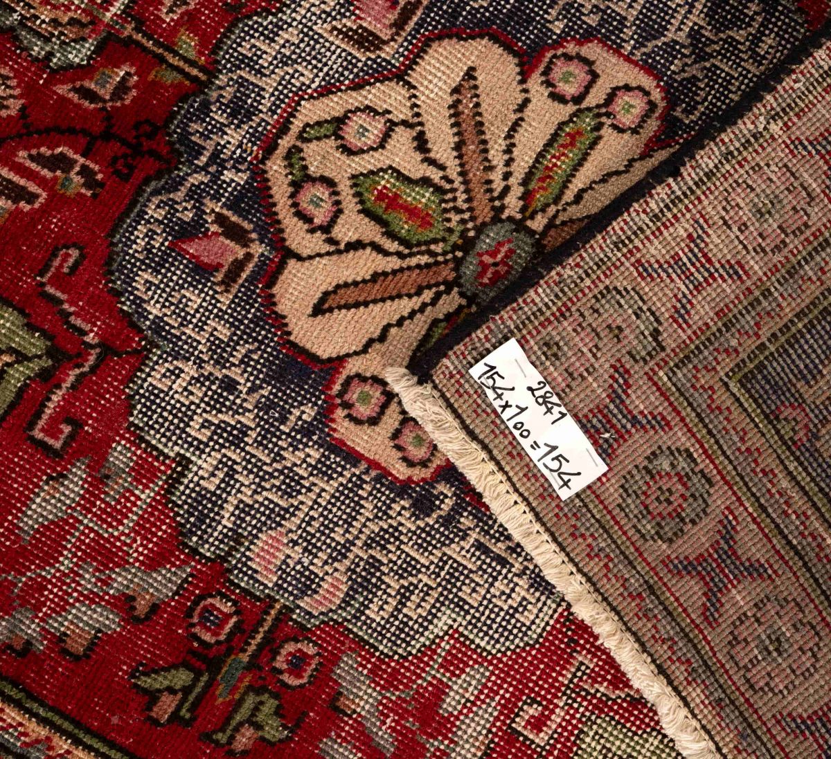 Hand Knotted Tabriz Rug – Medallion Pattern – 154 × 100 cm – Multicolor - Image 4