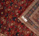 Hand Knotted Mahal Rug – Floral Pattern – 168 × 123 cm – Red - Image 4