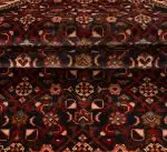 Hand Knotted Hossein Abad Rug – Geometric Pattern – 313 × 156 cm – Red - Image 4