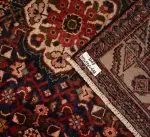 Hand Knotted Hossein Abad Rug – Geometric Pattern – 313 × 156 cm – Red - Image 5