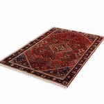 Hand Knotted Joshaghan Rug – Floral Pattern – 198 × 128 cm – Red