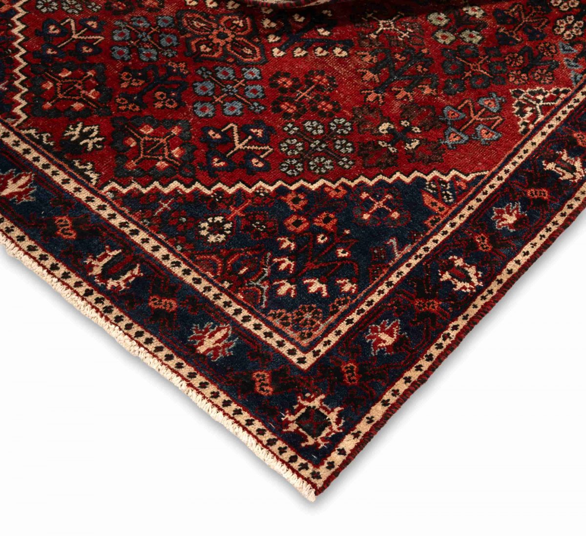 Hand Knotted Joshaghan Rug – Floral Pattern – 198 × 128 cm – Red - Image 4