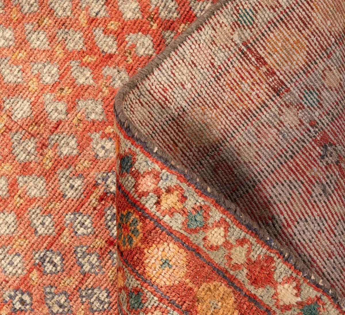 Hand Knotted Arak Rug – Floral Pattern – 215 × 97 cm – Red - Image 5