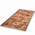 Hand Knotted Bakhtiyar Rug – Geometric Pattern – 263 × 108 cm – Multicolor