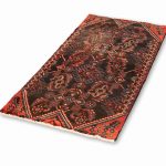 Hand Knotted Hamedan Rug – Geometric Pattern – 168 × 74 cm – Red