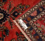 Hand Knotted Ardebil Rug – Geometric Pattern – 289 × 90 cm – Red - Image 4
