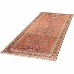 Hand Knotted Ardebil Rug – Geometric Pattern – 285 × 98 cm – Red