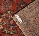 Hand Knotted Ardebil Rug – Geometric Pattern – 285 × 98 cm – Red - Image 4