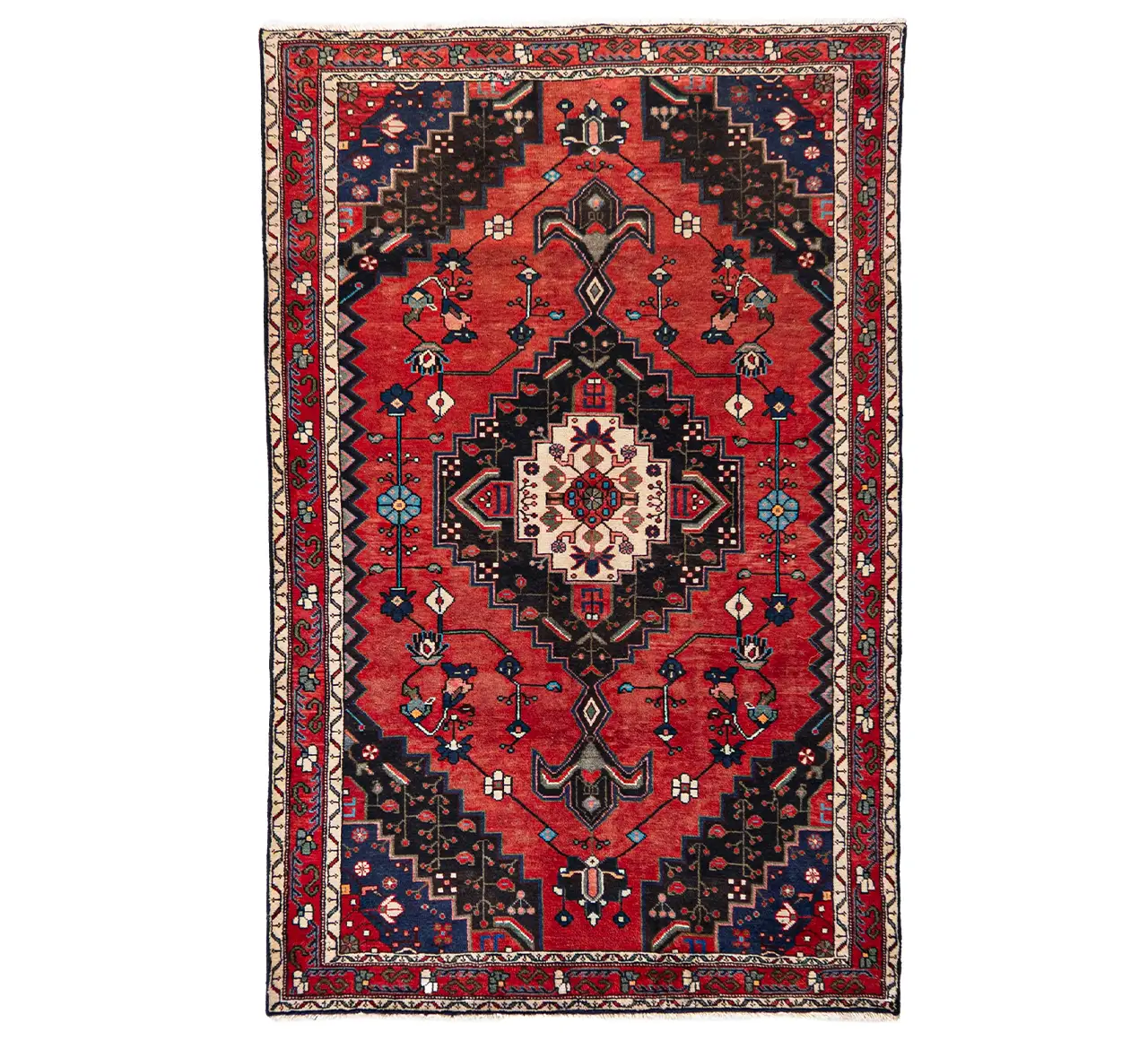 1 Hand Knotted Saveh Rug - 242 × 155 cm