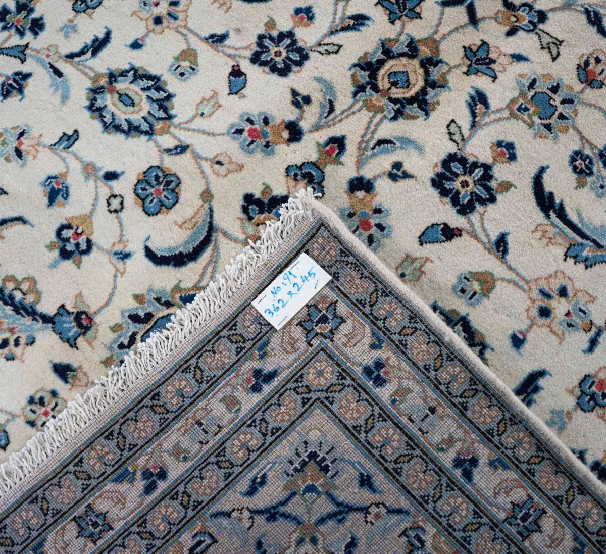 Hand Knotted Kashan Rug - 362 × 245 cm - Image 4