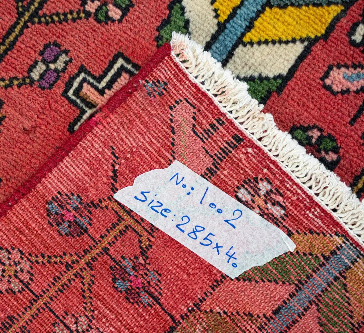 Hand Knotted Ghochan Hamadan Rug - 285 × 40 cm - Image 5