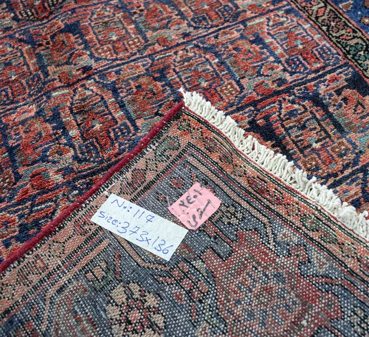 Hand Knotted Zanjan Rug - 373 × 136 cm - Image 6