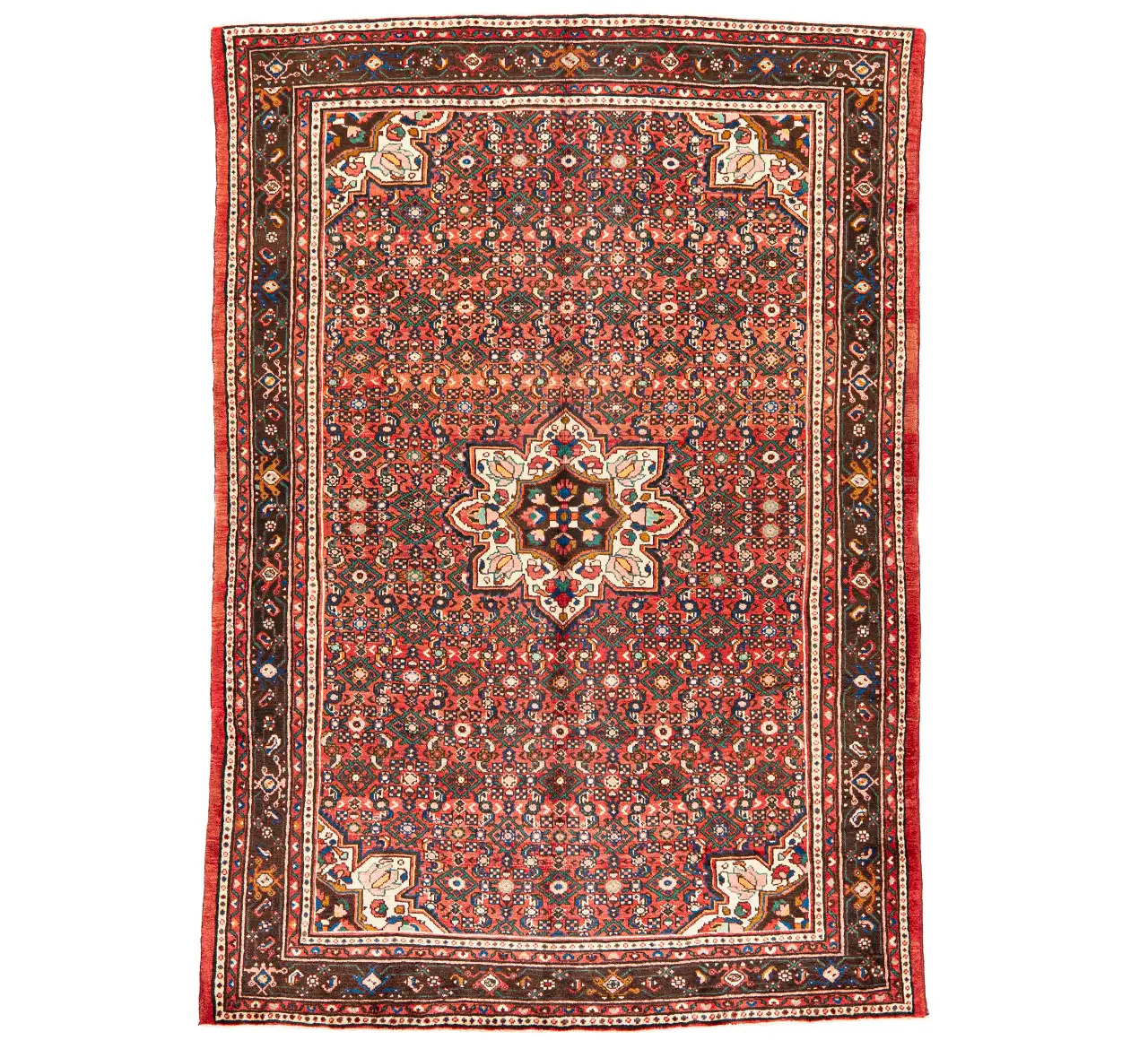 9 Hand Knotted Hossein Abad Rug - 303 × 210 cm