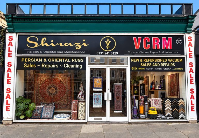 Shirazi Rugs Persian rug shop in Edinburgh on Newington Road