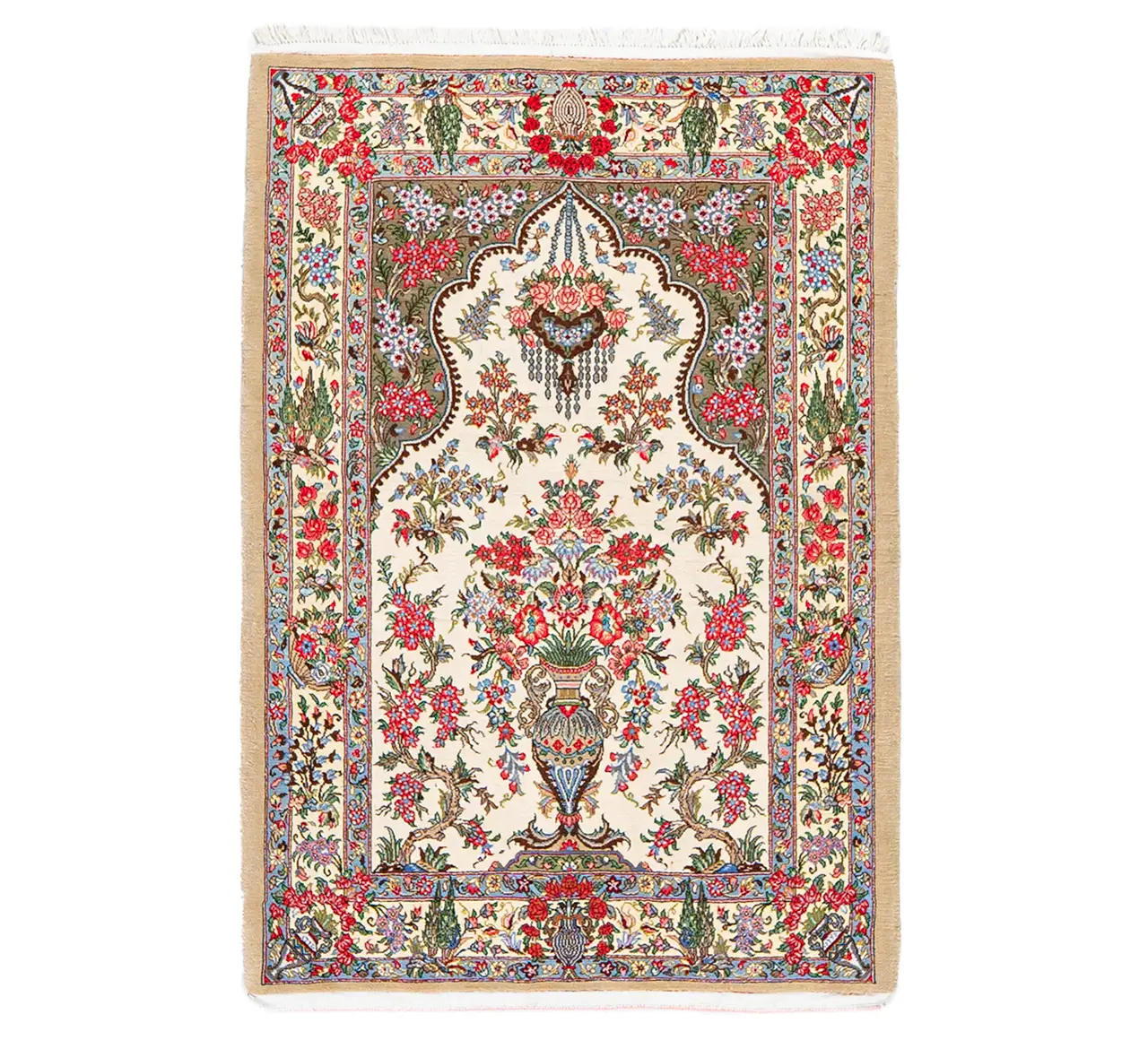 1 Hand Knotted Qom Rug - 160 × 111 cm - Image 1